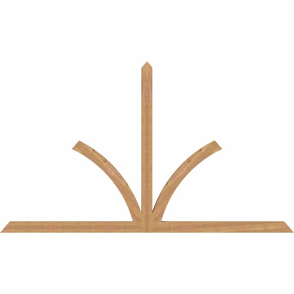 Ekena Millwork Richland Timber Gable Bracket, Western Red Cedar, 96"W x 56"H x 3 1/2"D x 3 1/2"F, 14/12 Pitch GBW096X56X0404RIC00SWR - main